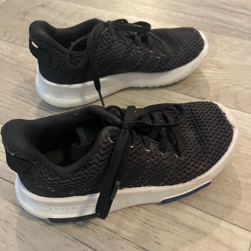Adidas black boy toddler kid sneakers sz 11.5
